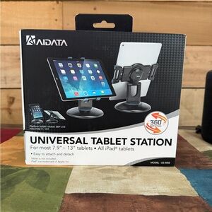 AIDATA UNIVERSAL TABLET MULTI-FUNCTION STATION - NEW - BLACK